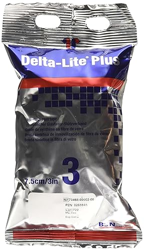 BSN Medical 7345802 Delta-Lite Plus Cinta Fundida, 3" x 4" yardas, tamaño blanco (paquete de 10)