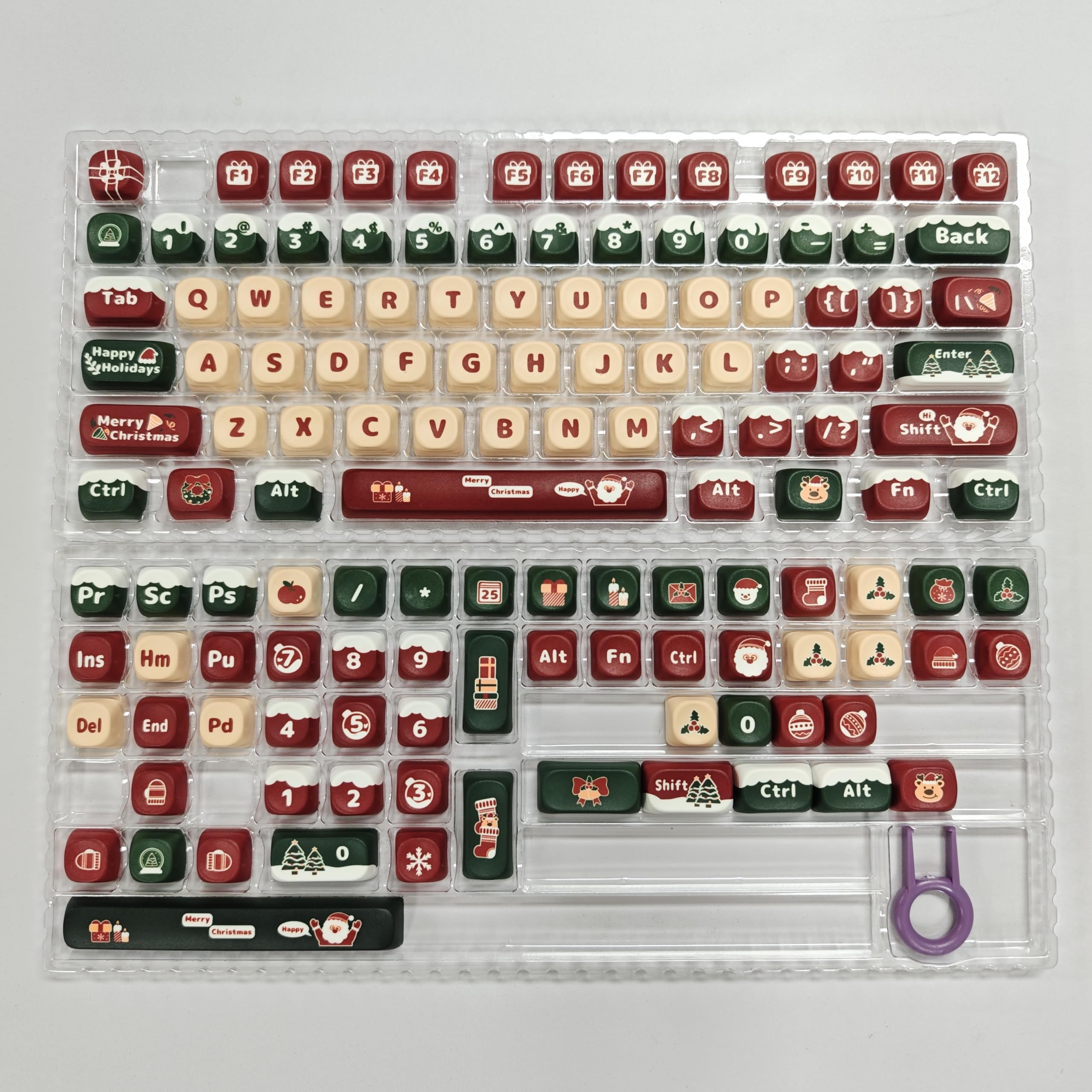 PBT Natale MOA XDA Simpatici keycaps rotondi PBT keycap Set per Ragazza Bambini Tastiera personalizzata per Gateron Kailh Cherry Mx Interruttori ISO ANSI Layout Meccanico Custom Keycaps