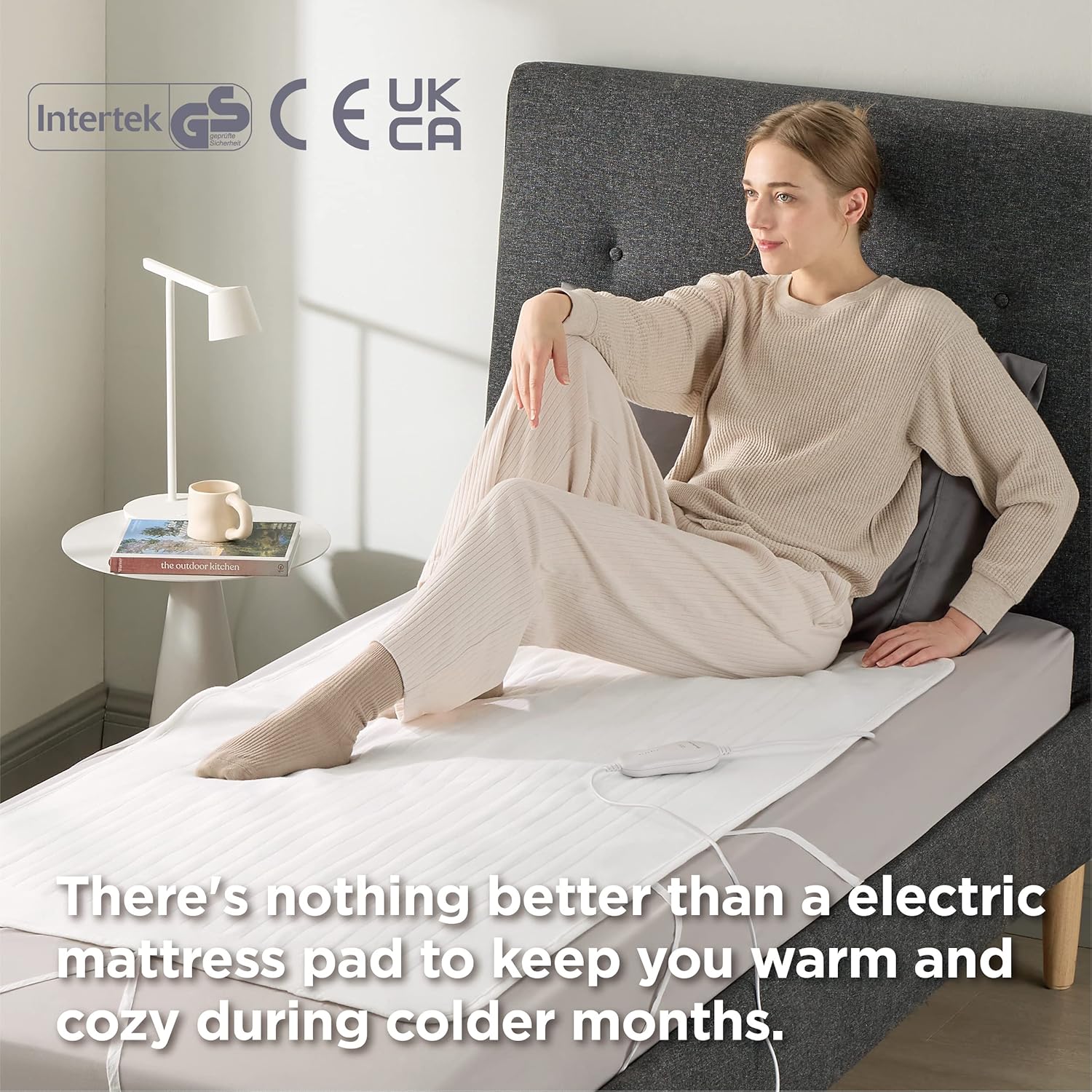 Bedsure Fitted Electric Blanket Double Heated Underblanket Bed Warmer with 4 Heat, Washable