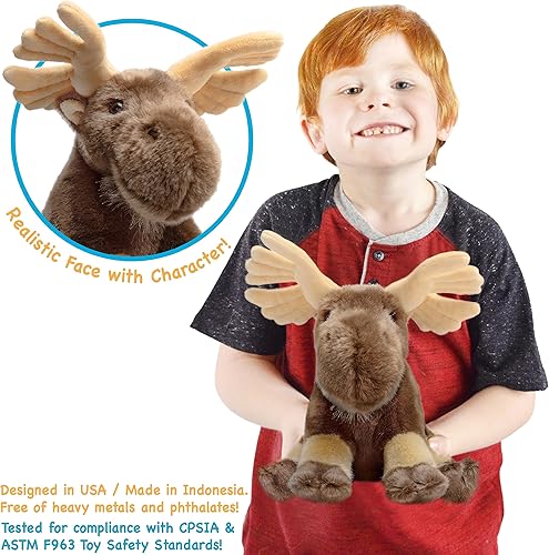 Miniatura 4 de Tiger Tale Toys - Peluche de peluche de peluche de aspecto realista de 102in incluye cuernos