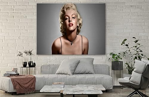Miniatura 5 de SpiritualHands Marilyn Monroe - Lienzo decorativo para pared y póster – Decoración femenina moderna de maquillaje femenino, impresión de moda