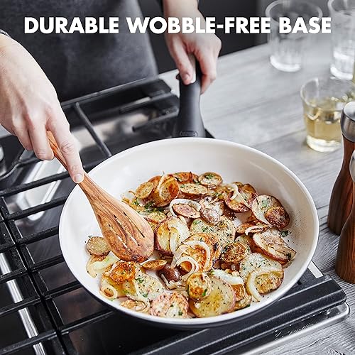 Miniatura 7 de GreenPan Rio - Juego de sartén de cerámica anodizada y saludable, antiadherente, 8 pulgadas, 10 y 12 pulgadas, 3 piezas, mango de agarre suave, sin