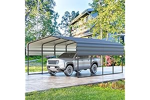 mellcom 12 x 20 ft Carport with Galvanized Steel Roof