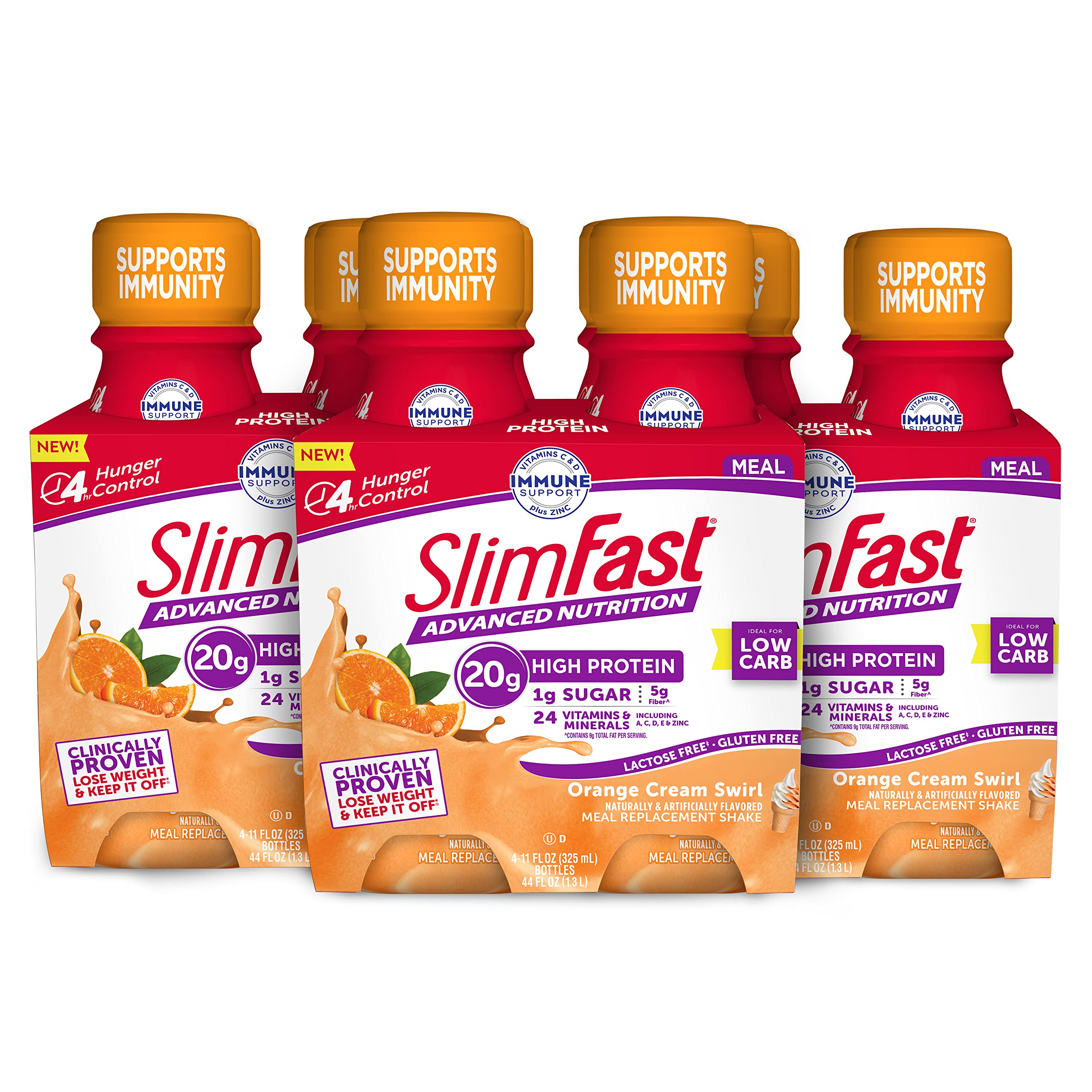 SlimFast Advanced Nutrition High Protein Meal Replacement Shake, Orange