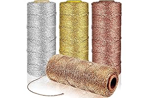 Shappy 4 Rolls Christmas Metallic Bakers Twine