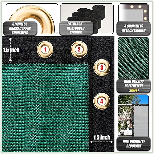 Miniatura 3 de ColourTree Cerca de protección de lona azul verde personalizable de 6pies  243 metros 170GSM resistente de calidad comercial 3 años de garantía Se