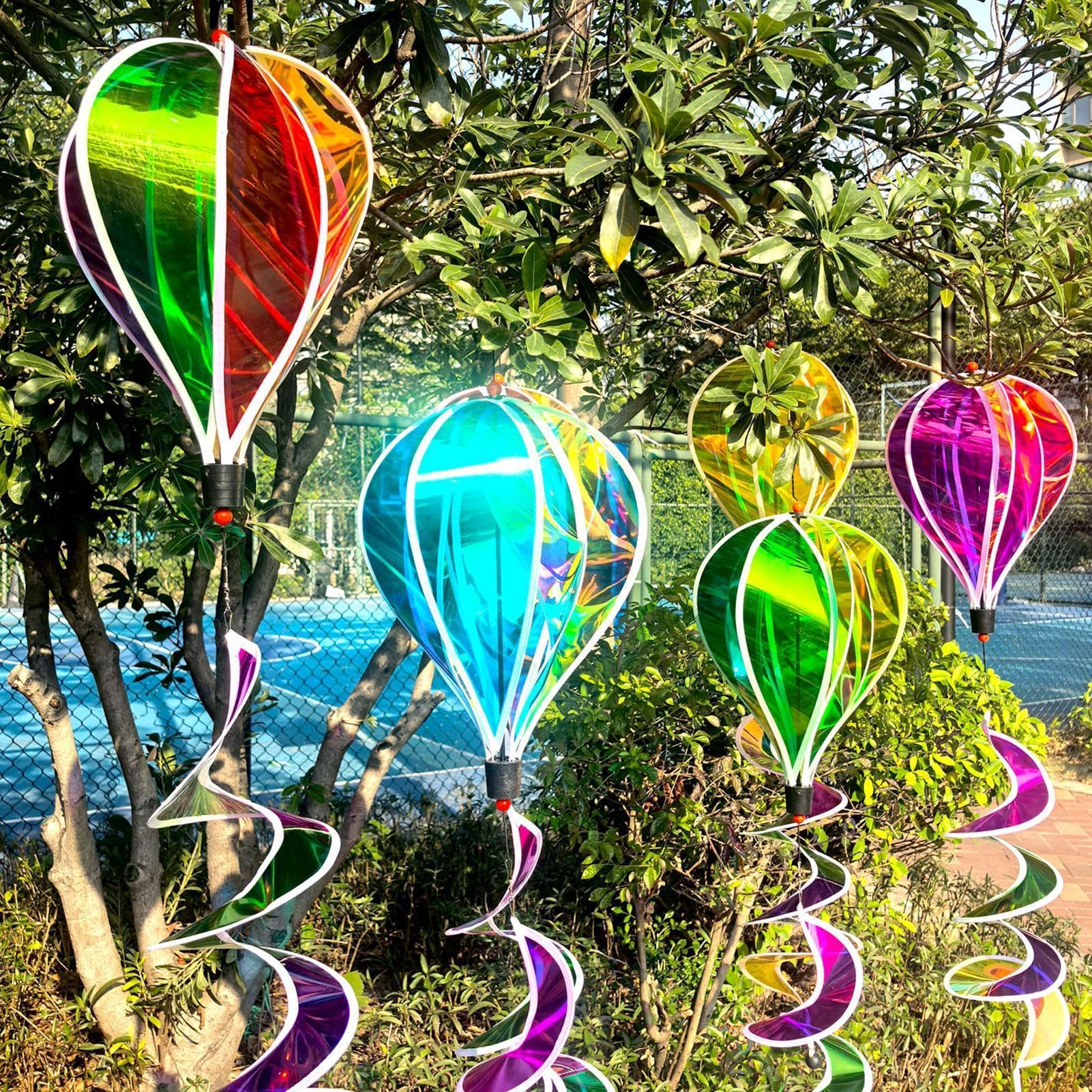 Molino de Viento Globo Aerostático 8 Molinillos de Viento Giratorios