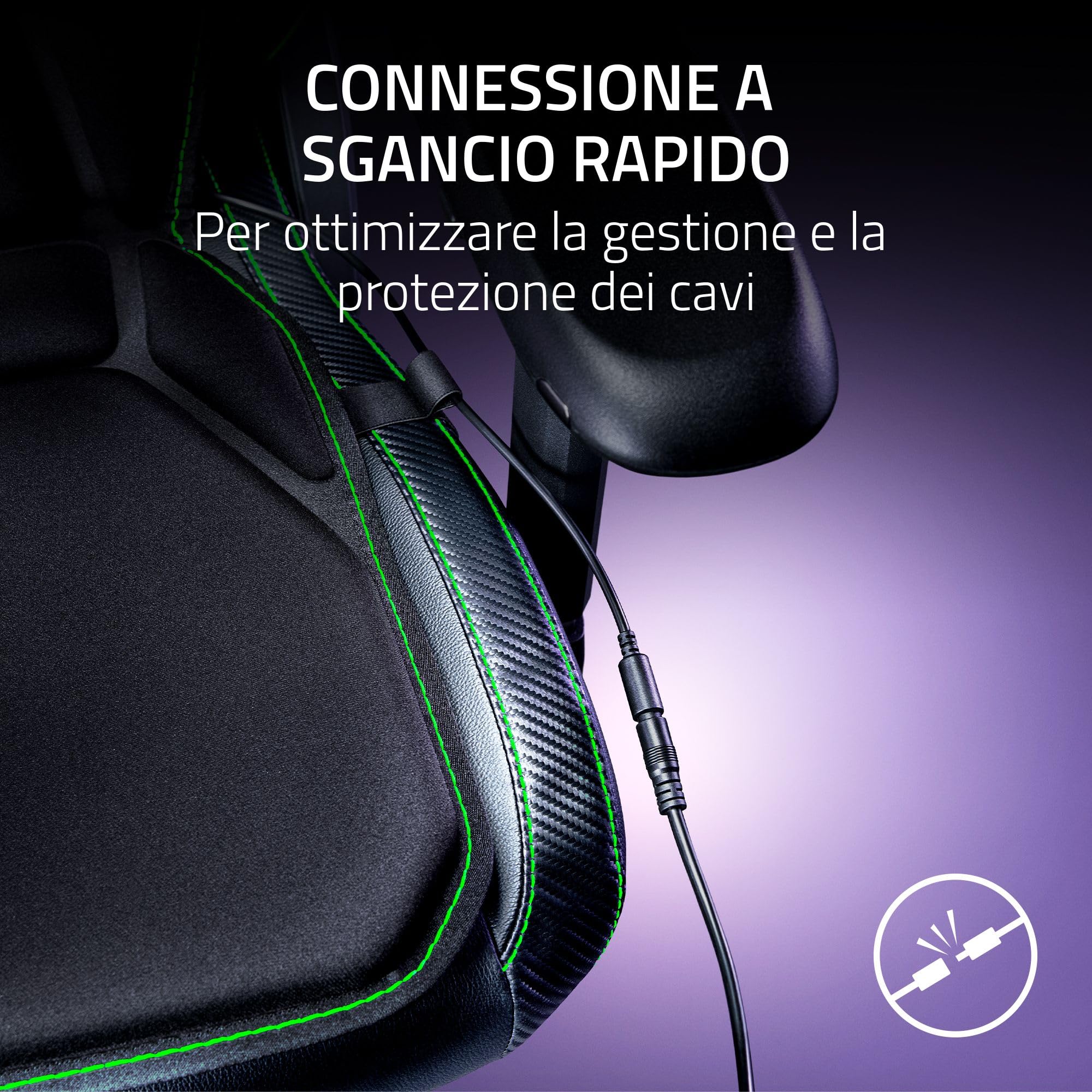 Razer Freyja - Cuscino da gioco con tecnologia aptica Sensa HD (HyperSpeed Wireless e Bluetooth, per sedie da gioco e da ufficio, equalizzazione aptica tramite Synapse) Nero