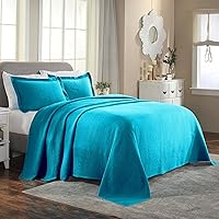 Vista 18 de Superior Juego de colcha y funda de algodón de 3 piezas, decoración de cama para el hogar, colcha decorativa, 2 fundas de almohada, peso medio