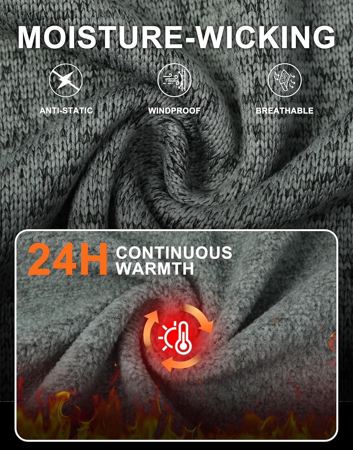 Pioneer Camp Men's Fleece Jackets Full Zip Lightweight Winter Warm with Zipper Pockets Athletic Camping Outwear Coat - Image 4