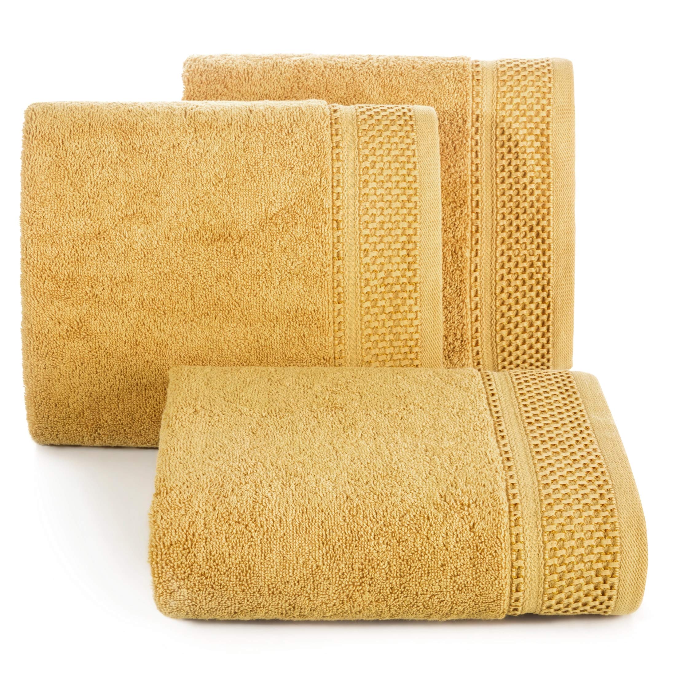 Eurofirany Carlo - Juego de Toallas de baño (3 y 6 Unidades, absorbentes, 100% algodón, 580 g/m, 3 y 6 Unidades), Color Amarillo Colza