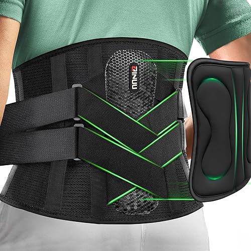 Back Brace for Lower Back Pain Relief with 3D Pad & Bionic Support System, 8X Powerful Adjustable Lumbar Support Belt for Men & Women, Soft Breathable Back Support Brace, Ergonomic Design, for Herniated Disc,Sciatica, M