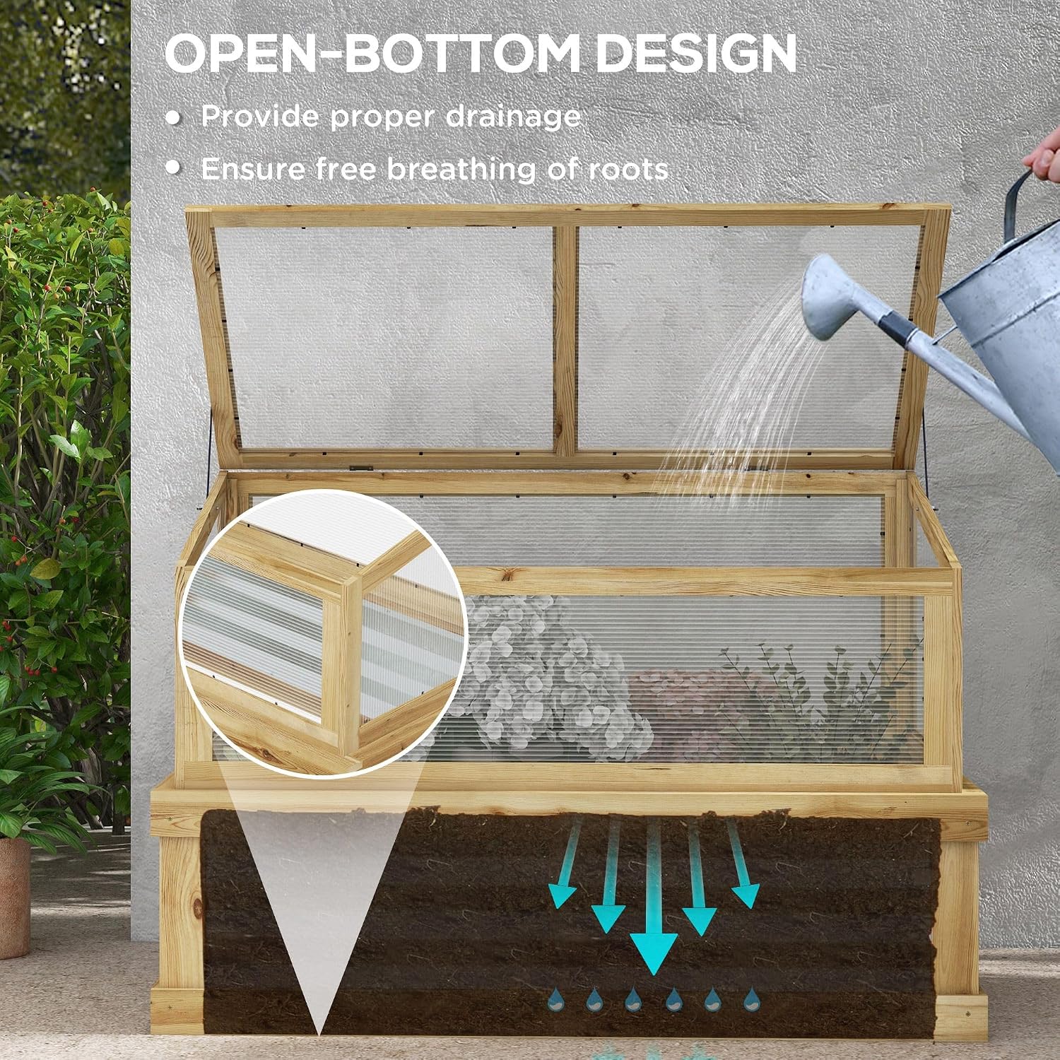 Cold Frame Greenhouse Garden Bed Combo