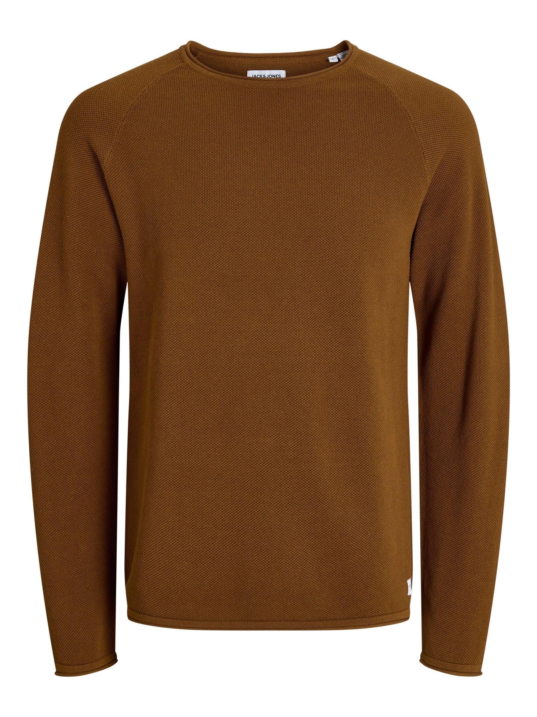 JACK & JONES Male Strickpullover Einfarbig Strickpullover