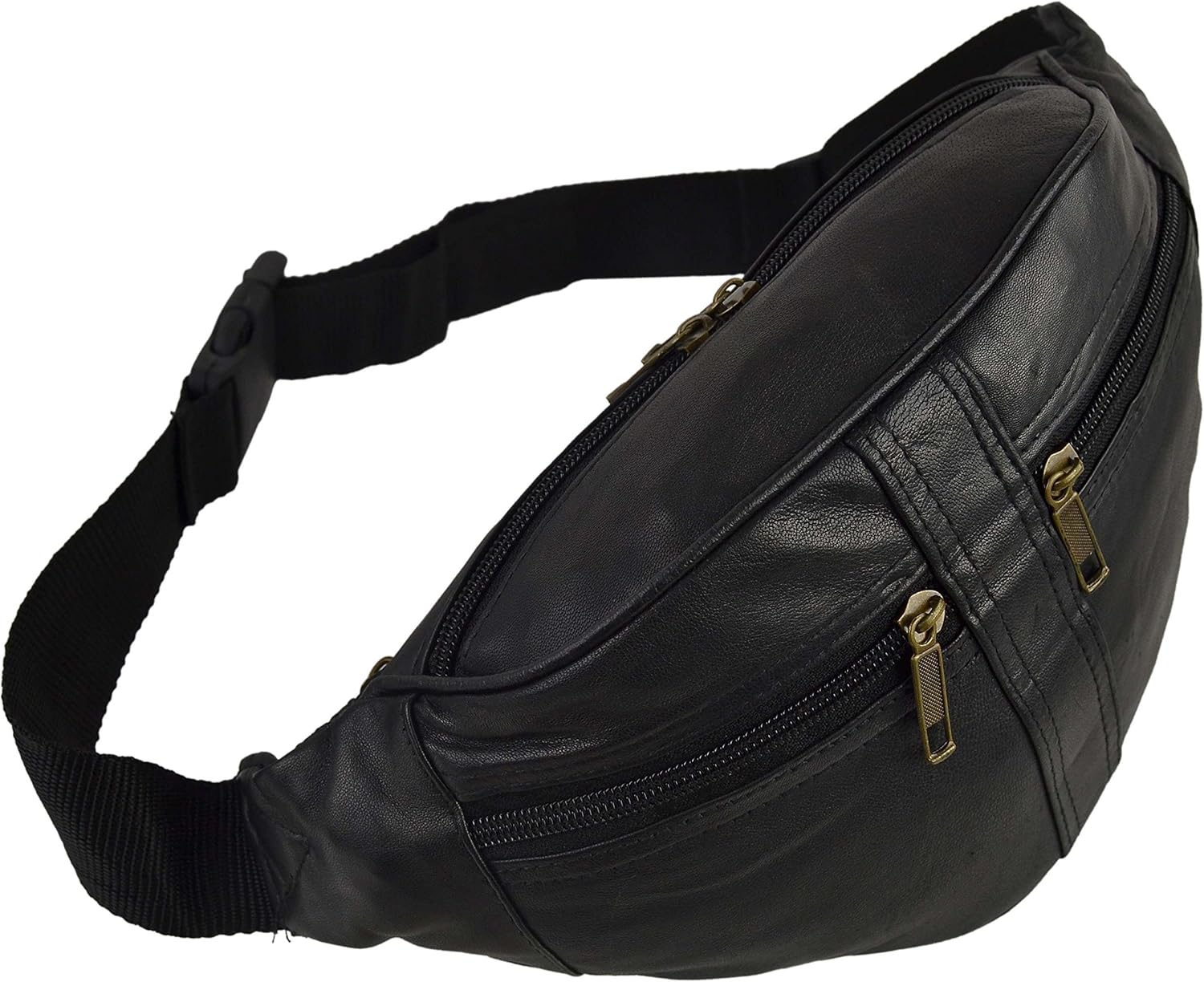 Oakridge Men's Leather Waist Bumbag By Fanny Pack Travel Onesize Black