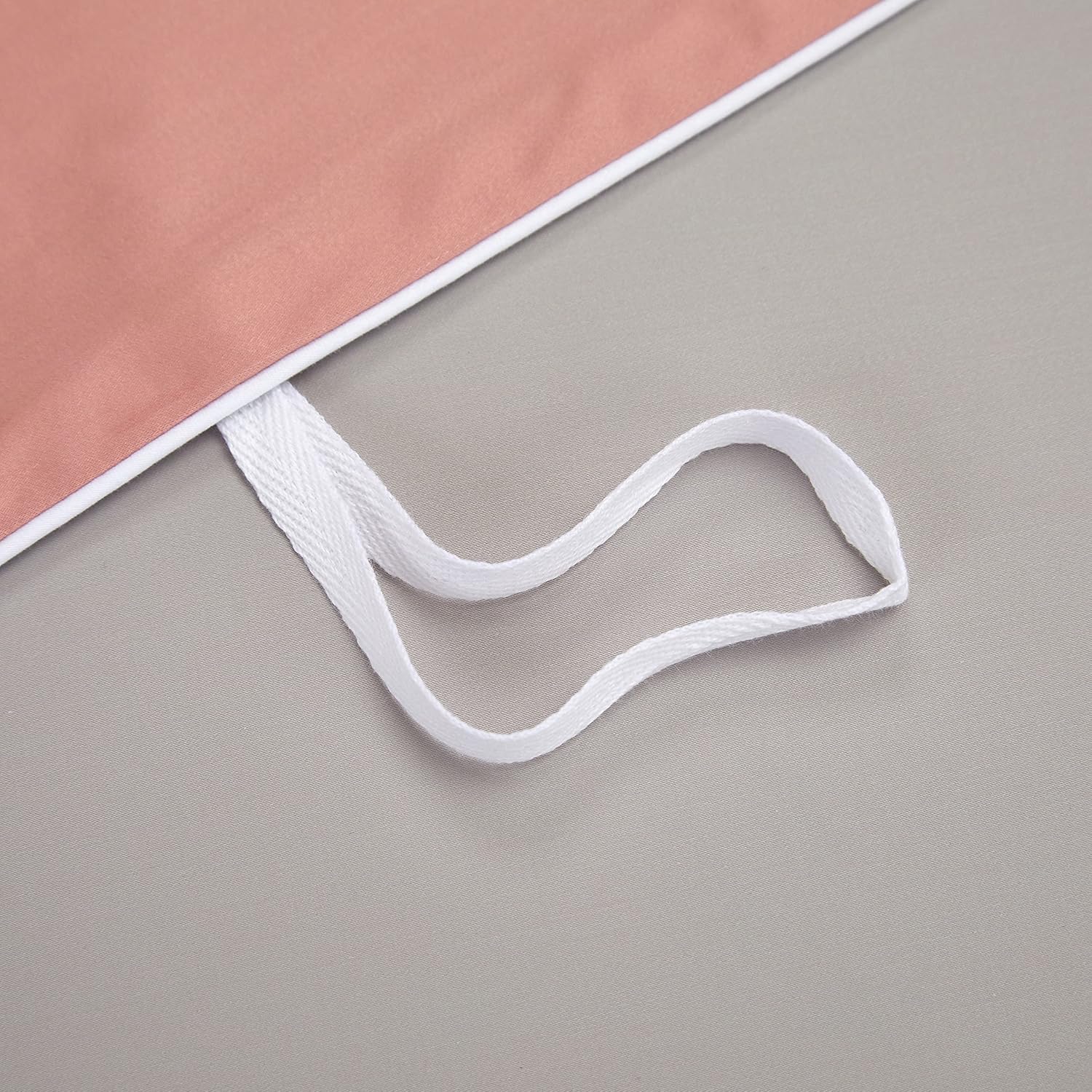 Casabolaj 3 Pieces Luxury Reversible Duvet Cover Set 800TC 100% Pima Cotton YKK Hidden Zipper Closure (Modilan Pink&Light Grey, King for 3PCS Duvet Cover Set)