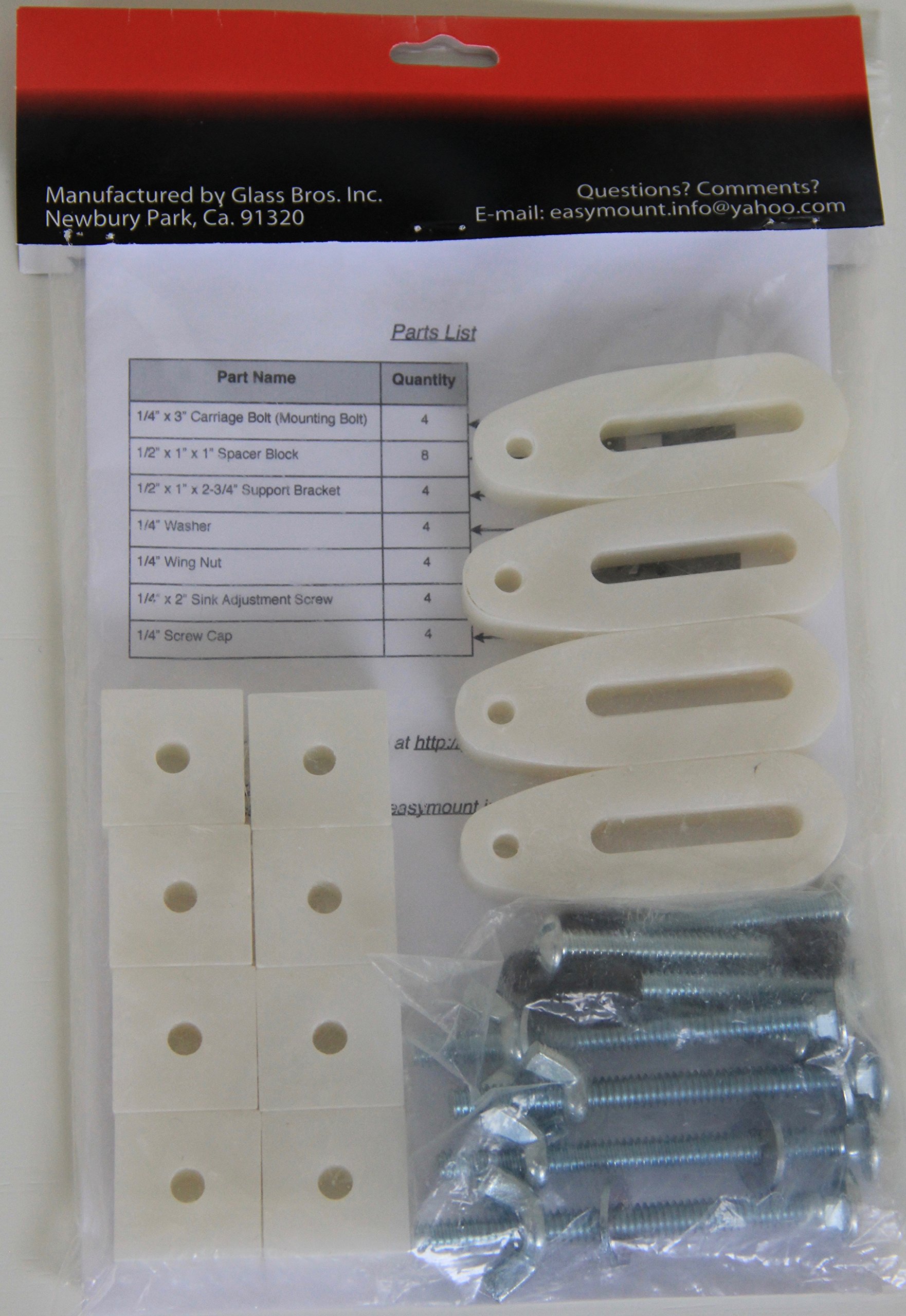 Sink Mount Kit - Undermount Vanity Sink Brackets Clips With Hardware - Easy Install Removable Bathroom Sink Supports