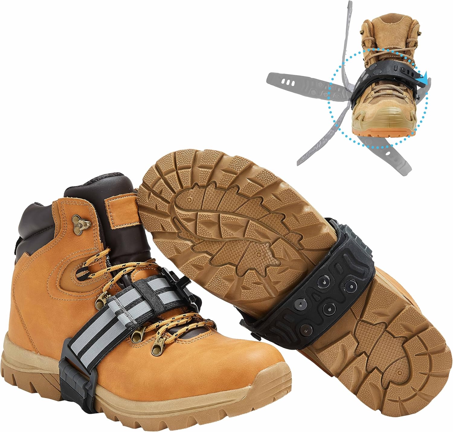 ICETRAX MIDFLIP MidSole Ice Cleats for Boots with Easy Outdoor to