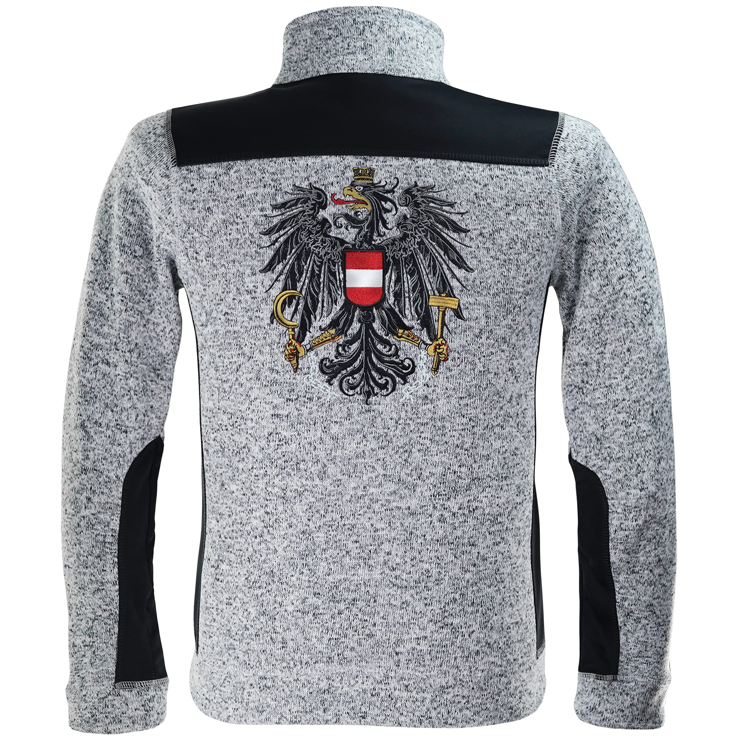 ÖSTERREICH Strickfleecejacke Herren Adler GESTICKT