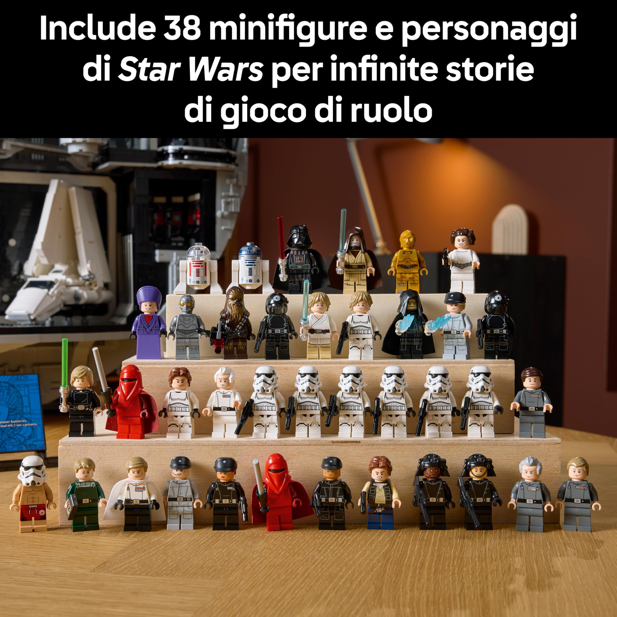 LEGO Star Wars 75419 Morte Nera - Set Interattivo UCS da Esposizione per Adulti - 36 Minifigure incl. Luke Skywalker, Han Solo e Darth Vader - Regalo da Collezione per i Fan di Una Nuova Speranza