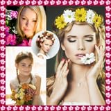 o Decida qué fotos va a usar Collage de fotos de flores