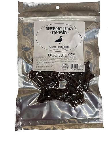 Newport Jerky Company Duck Jerky  Wild Game Exotic Jerky  Cecina gourmet de lotes pequeños hecha a mano  Sin nitratos, sin nitritos, sin rellenos,