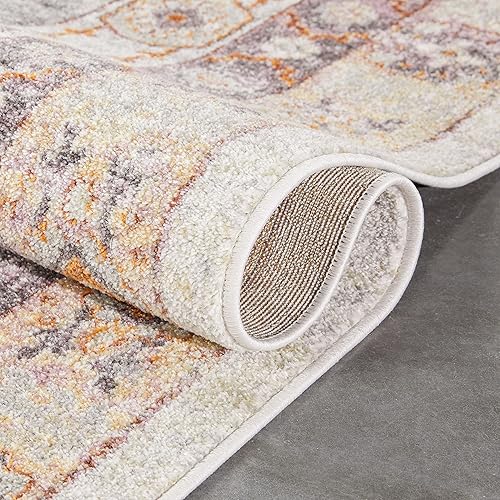 Miniatura 6 de Well Woven Rodeo Virden - Alfombra de área envejecida de 5 pies 3 pulgadas x 7 pies 3 pulgadas, color gris bohemio y ecléctico tribal azteca