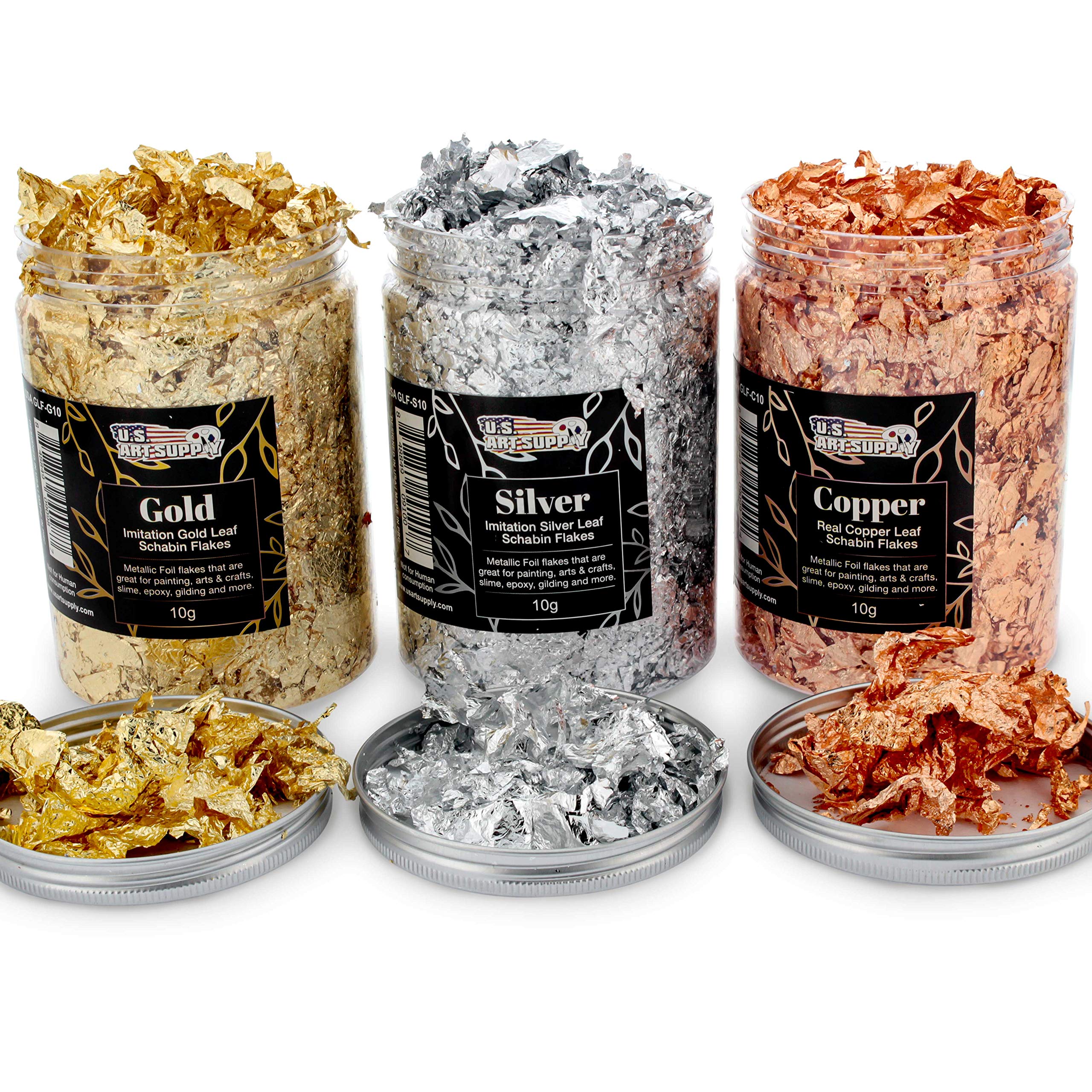 Metallic Foil Flakes - Gold, Silver, Copper -6