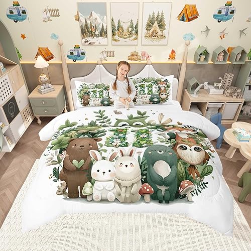 Miniatura 14 de Manfei Juego de ropa de cama Groovy de los años 70 para niños y niñas, juego de edredón retro con margaritas para todas las estaciones, tamaño