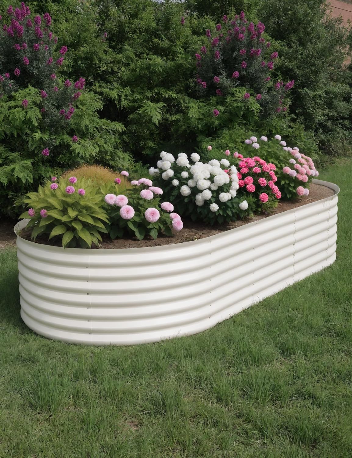 2Pcs 10x4x1.5ft Raised Garden Bed,Galvanized Raised Planter Boxes Outdoor with Easy Assembly, Large Garden Bed for Vegetables, Fruits, Flower,Raised Garden Bed,Beige 10x4x1.5ft,Beige