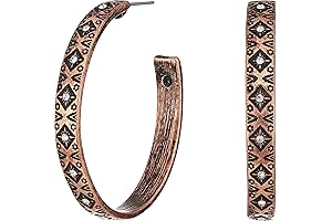 M&F Western Aztec Hoop Earrings: Stunning Copper Statement Pieces!