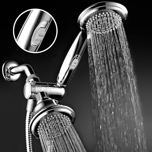 Miniatura 2 de HotelSpa Ultra Luxury 42 cabezal de ducha  ducha de mano combinada con interruptor de pausa de encendidoapagado patentado y manguera de acero