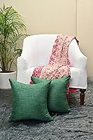 Vista 3 de Juego de 2 almohadas decorativas para sofá cama, almohadas decorativas de sala de estar, almohadas rústicas, fundas de almohada sólidas de seda