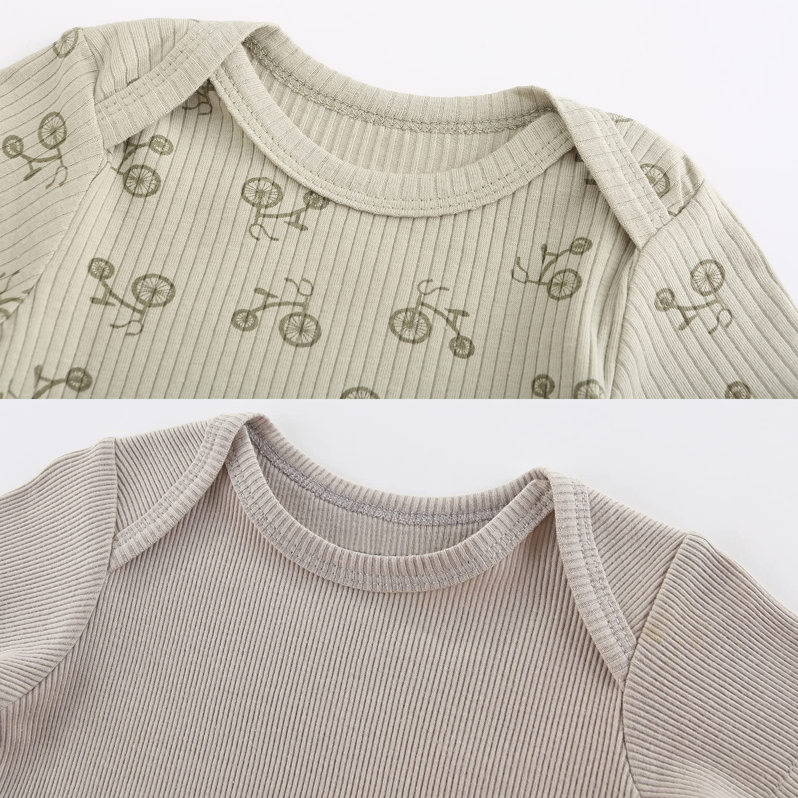 MAMIMAKA Body z krótkim rękawem dla noworodka Baby Grow bawełniana kamizelka 5-pak, 0-12 miesięcy