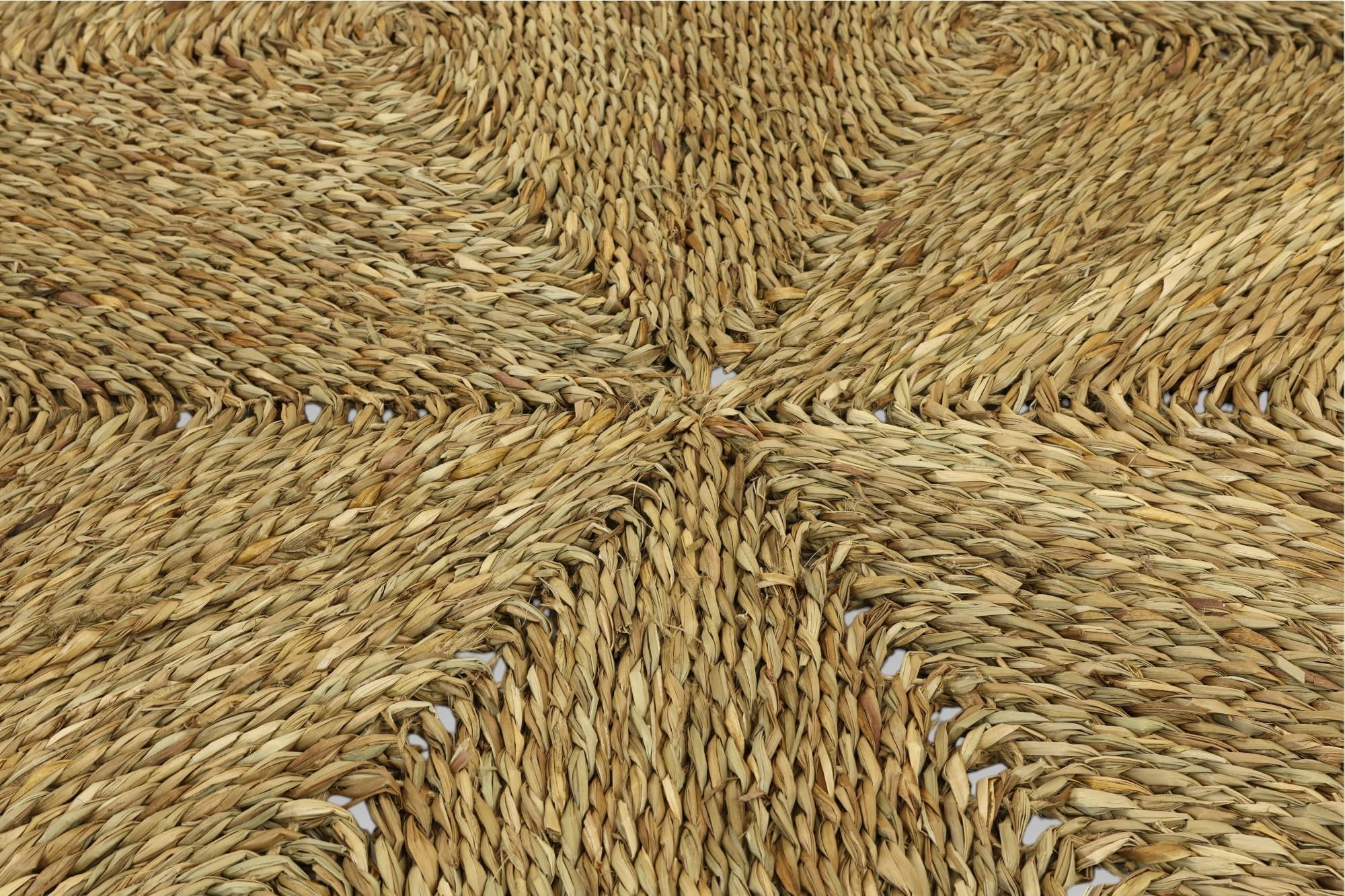 HERSIG - Alfombra Fibra Natural | Alfombra Redonda de Seagrass - 90 cm