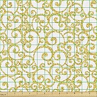 Vista 2 de Ambesonne - Tela multicolor con estampado digital por yarda