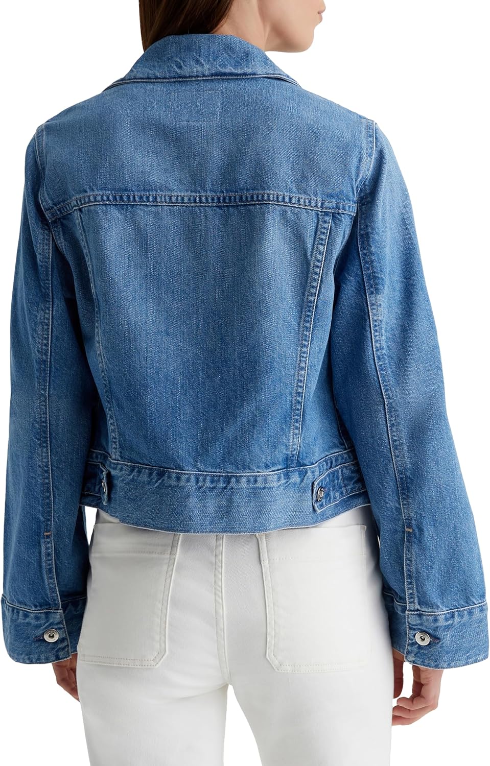 AG Jeans Women's Isa Cropped Trucker Jacket, Flashback - Image 7