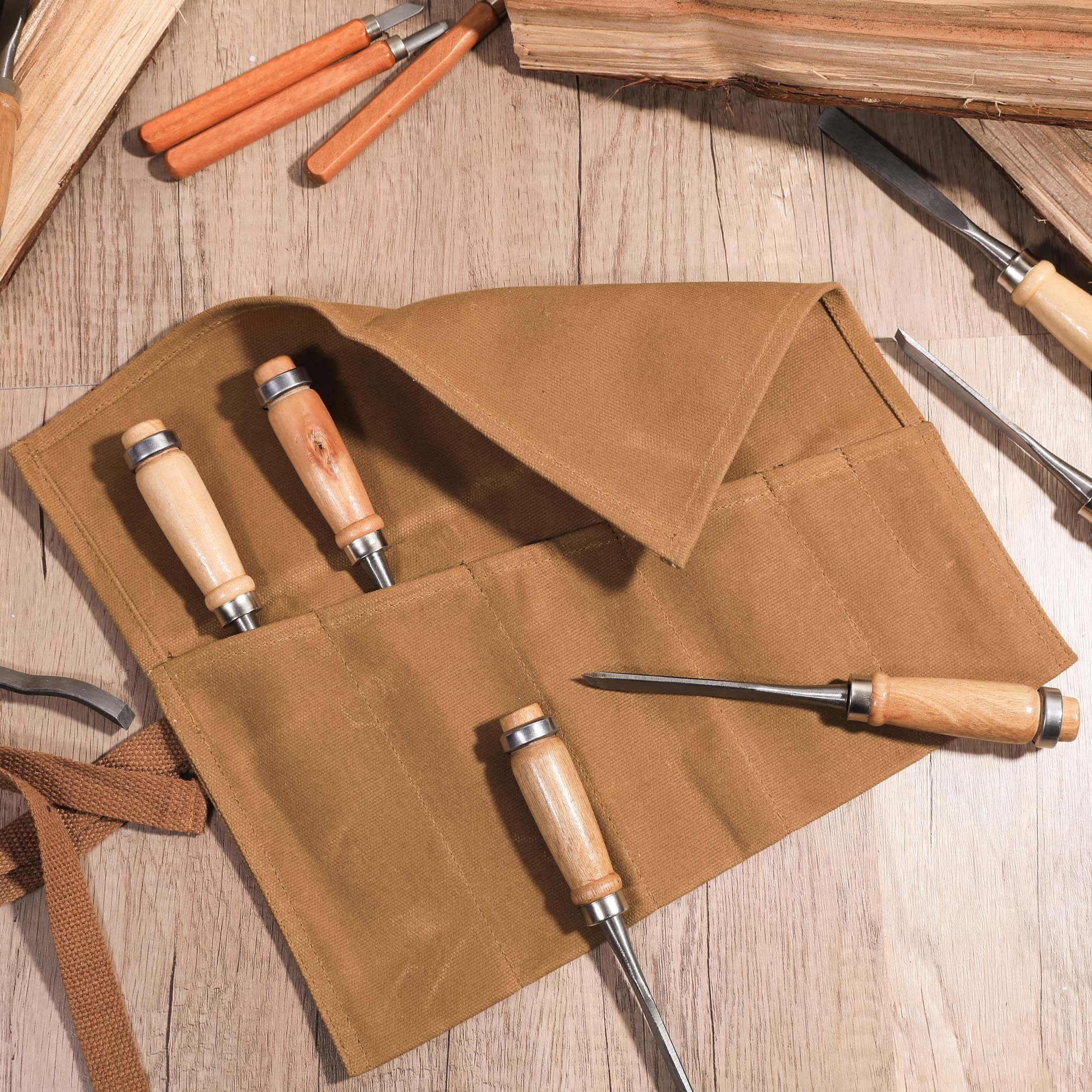 Testeronics 6 Pockets Roll Up Tool Bag for Test Leads or Probes | Tool Orga Testeronics 6 Pockets Roll Up Tool Bag for Test Leads or Probes