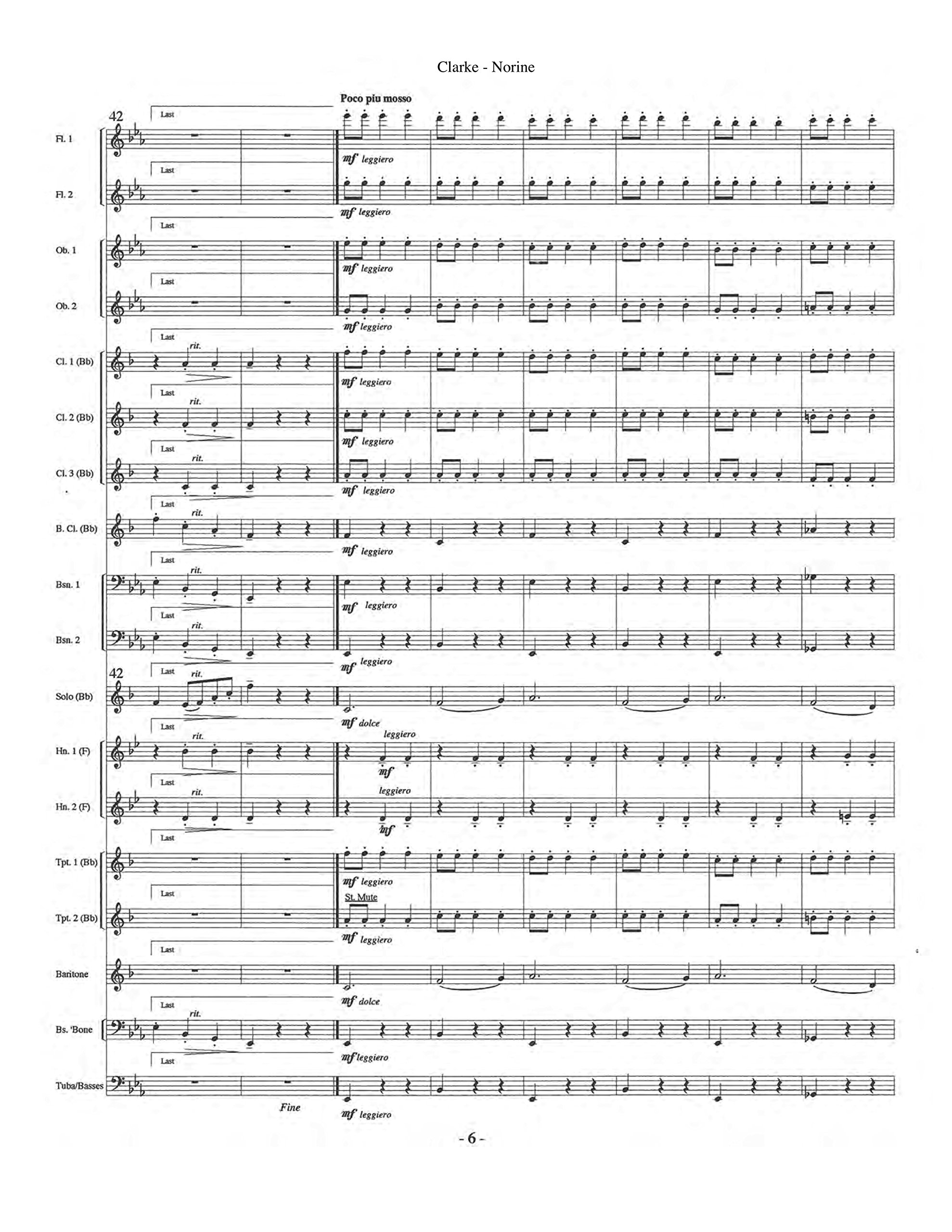 Norine - Waltz for Solo Cornet or Trumpet & Wind Ensemble or Band - Image 7