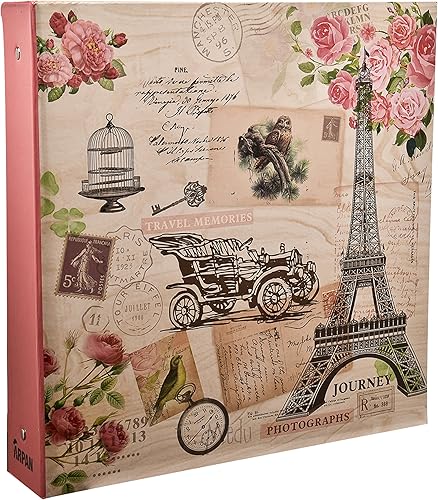 ARPAN Álbum de fotos grande de Happy Memories con capacidad para 500 fotos de 6 x 4 pulgadas, búho vintage