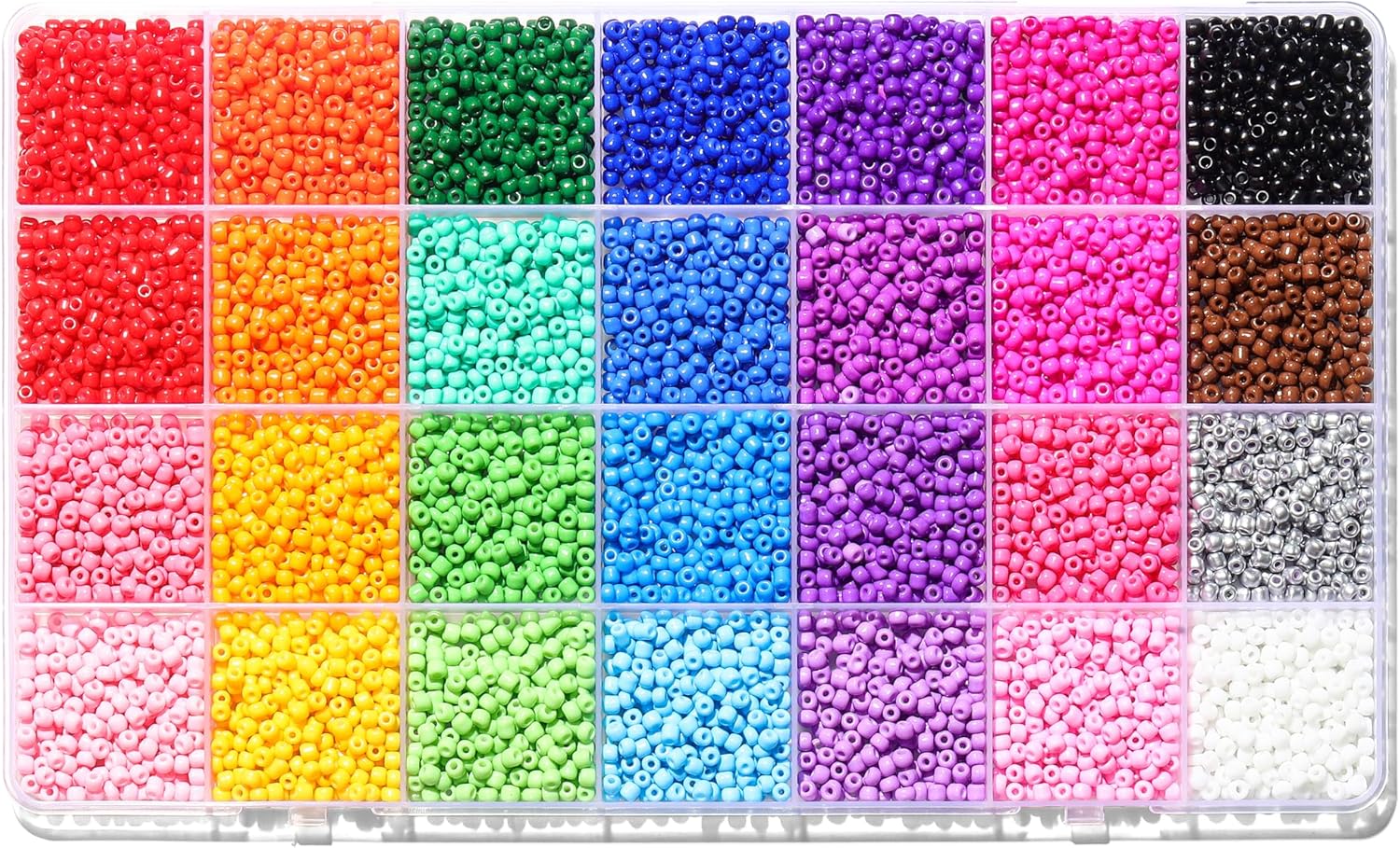 28 Colors 3mm Glass Seed Beads Kit for Jewelry Making