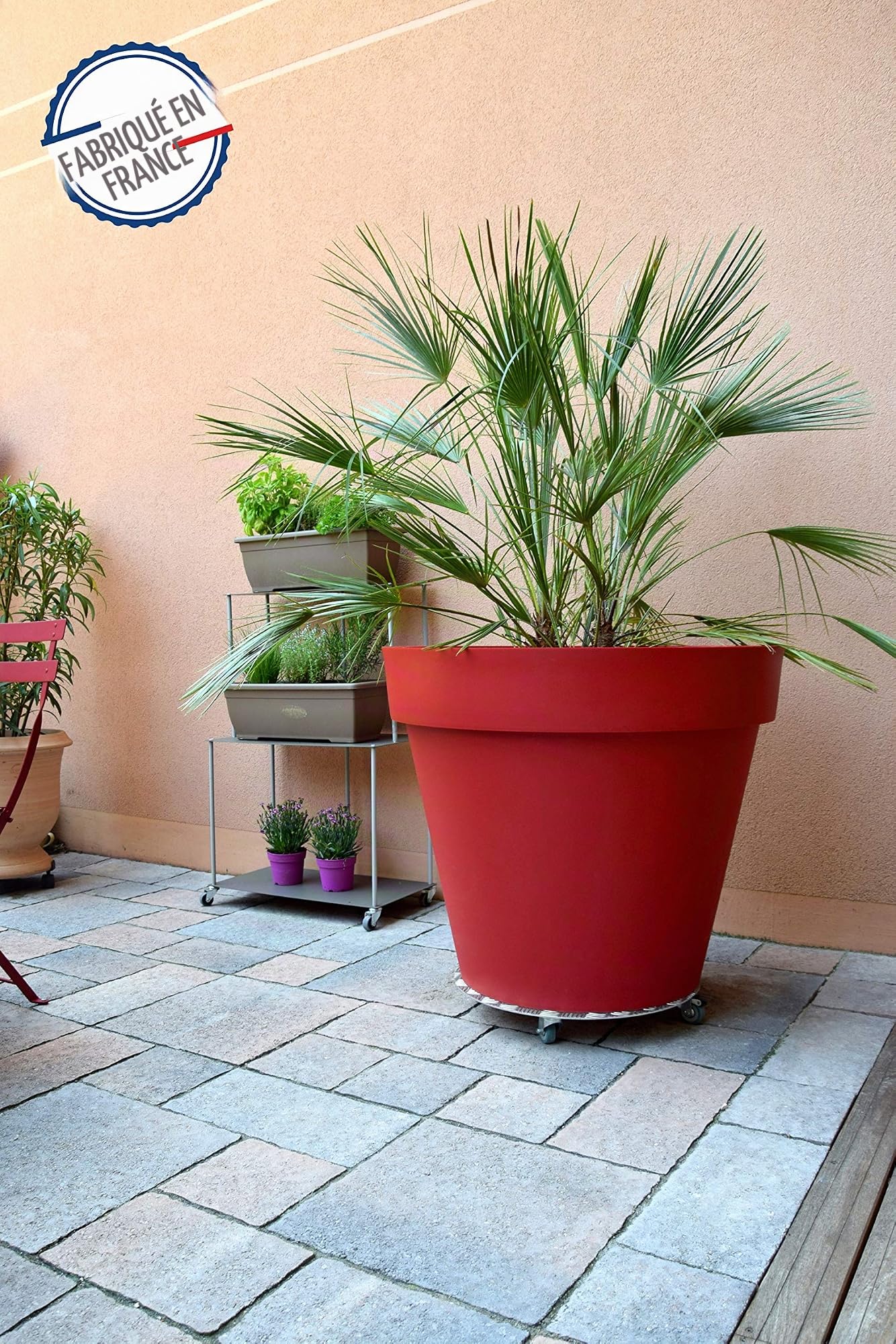 Louis Moulin Roule-Plante alu Rond 50 cm - Made in France, Aluminium