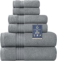 Vista 61 de COZYART - Juego de 6 toallas de baño de algodón turco, color verde salvia, gruesas suaves absorbentes duraderas, 19.17 oz/yd², incluye 2 toallas