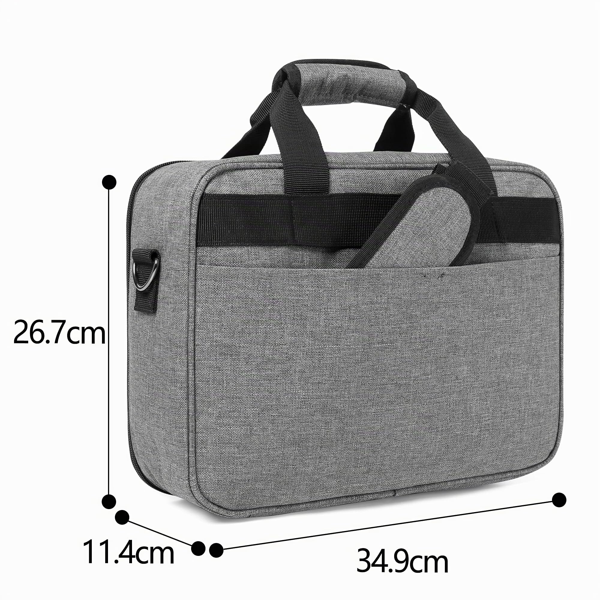 Luxja Beamertasche, Tragbar Projektor Tasche für Transport und Aufbewahrung Beamer (Kompatibel mit Epson, Acer, Optoma und andere Beamer), 34,3 cm x 25,4 cm x 10,8 cm, Grau