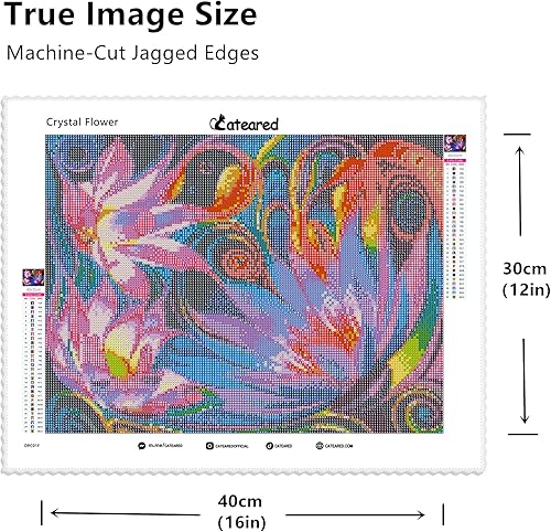 Miniatura 4 de Pintura cuadrada de diamantes de imitación de cristal, fantasía floral dinámica, kit de arte de diamantes 5D para bricolaje, juego de pintura por