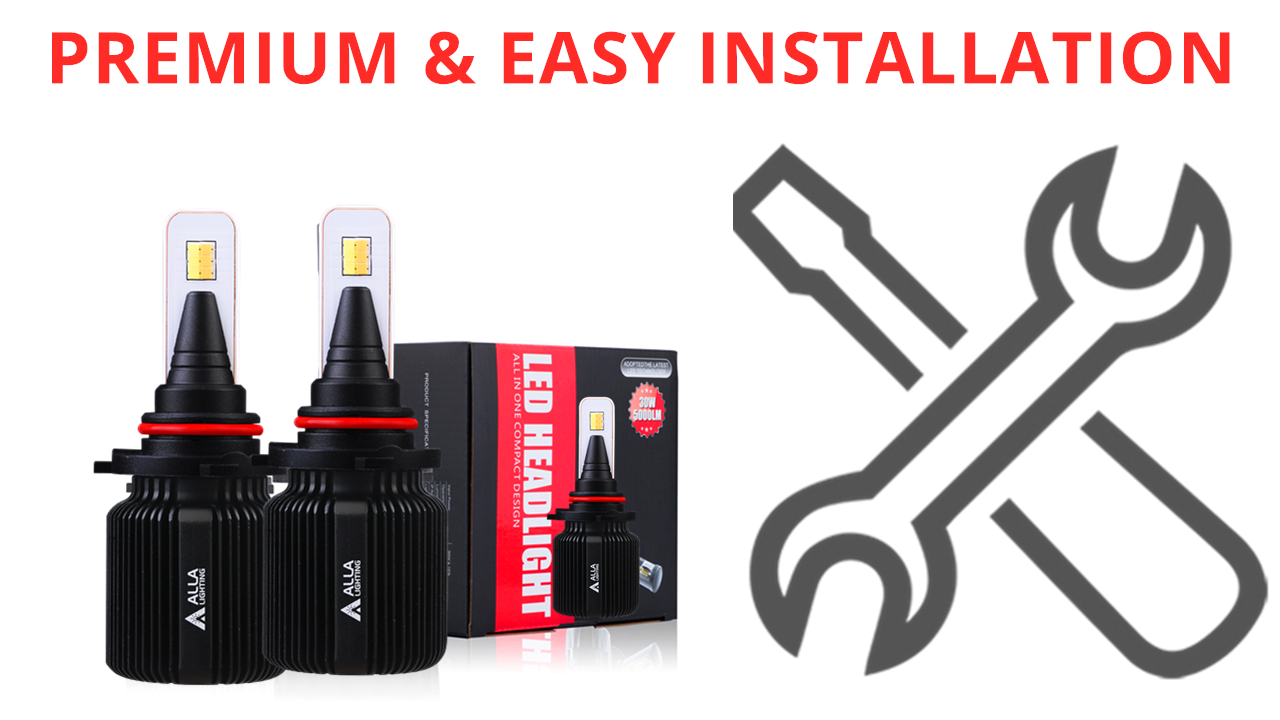 Alla Lighting 8000Lms 9005 HB3 H10 9145 LED Switchback Fog Lights