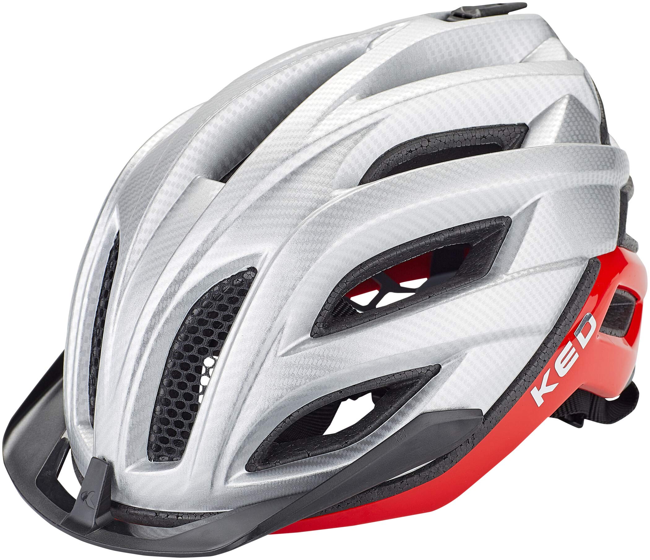 KED Champion Visor Kopfumfang L 58-61 cm Silver red Sport & Freizeit