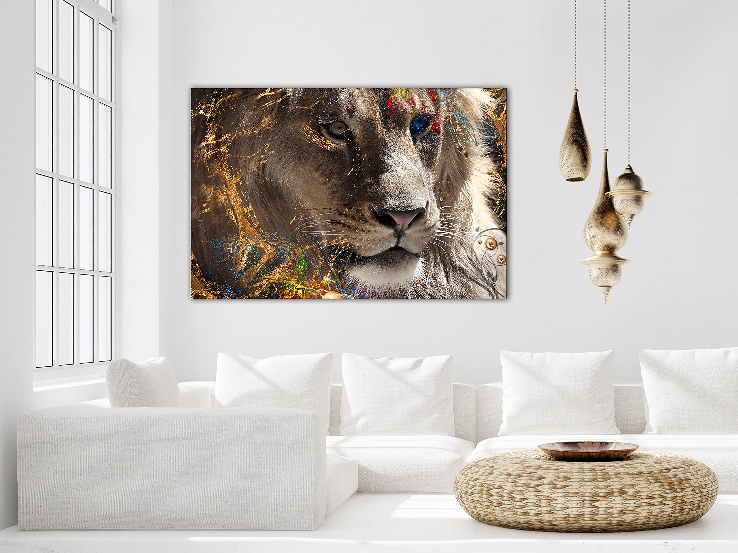 Amazon.com: artgeist Textured Canvas Wall Art Animals 35x24 in