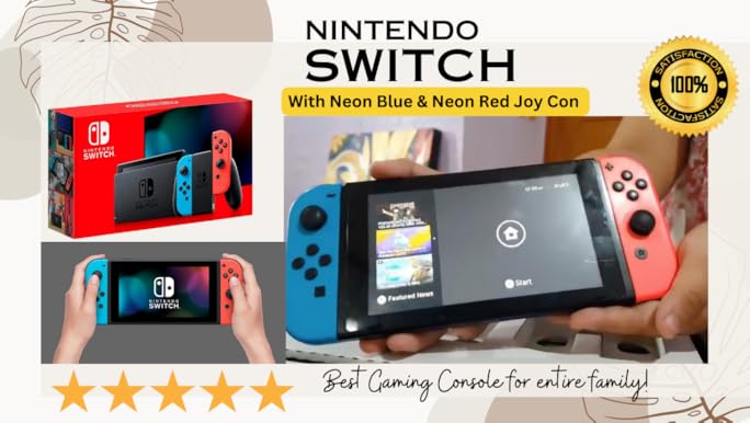 Nintendo Switch ONE. Switch Amazon.com: Nintendo Switch with Neon Blue and Neon Red Joy