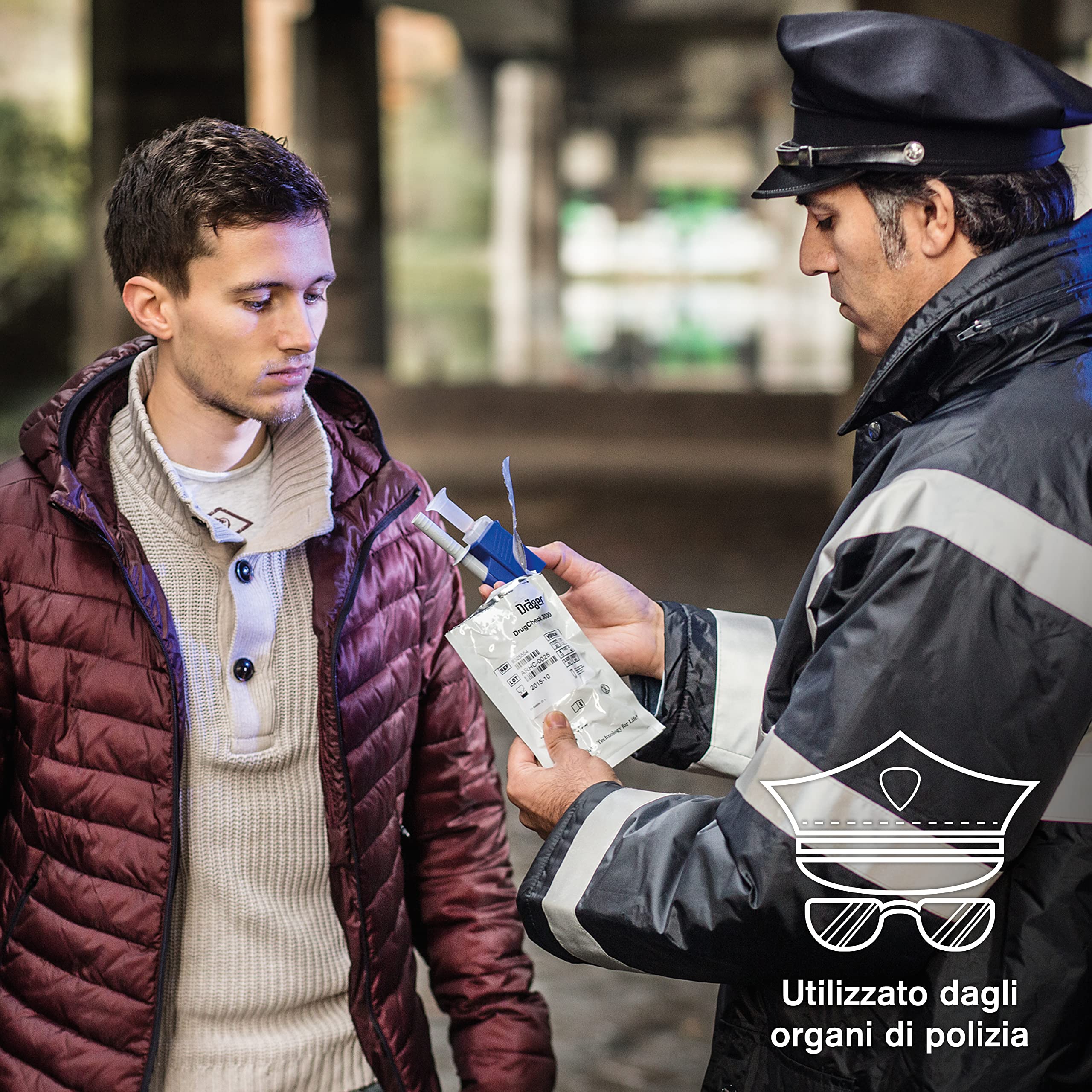 Dräger DrugCheck 3000 Test antidroga multiplo salivare | Test rapido (6 sostanze) | THC (cannabis), oppiacei (eroina), cocaina, benzodiazepine, meta-anfetamine, anfetamine | rapido non invasivo| 3 pz.